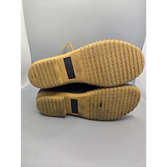 Lands End Duck Boots Women Size 6B Leather Flannel 519244 Lined Lace Up Rain EXC - Picture 4 of 9